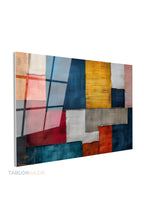 Yatay Cam Tablo Salon Duvar Tablosu Yatay Cam Soyut Cizim Tasarim Yeni Ev Hediyesi Ofis Tablosu