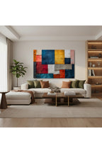 Yatay Kanvas Duvar Tablosu Soyut Cizim Tasarim Salon Tablosu Ofis Tablosu Ev Hediyesi Dekorasyon