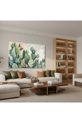 Yatay Kanvas Duvar Tablosu Yesilkaktusler Salon Tablosu Ofis Tablosu Yeni Ev Hediyesi Dekorasyon
