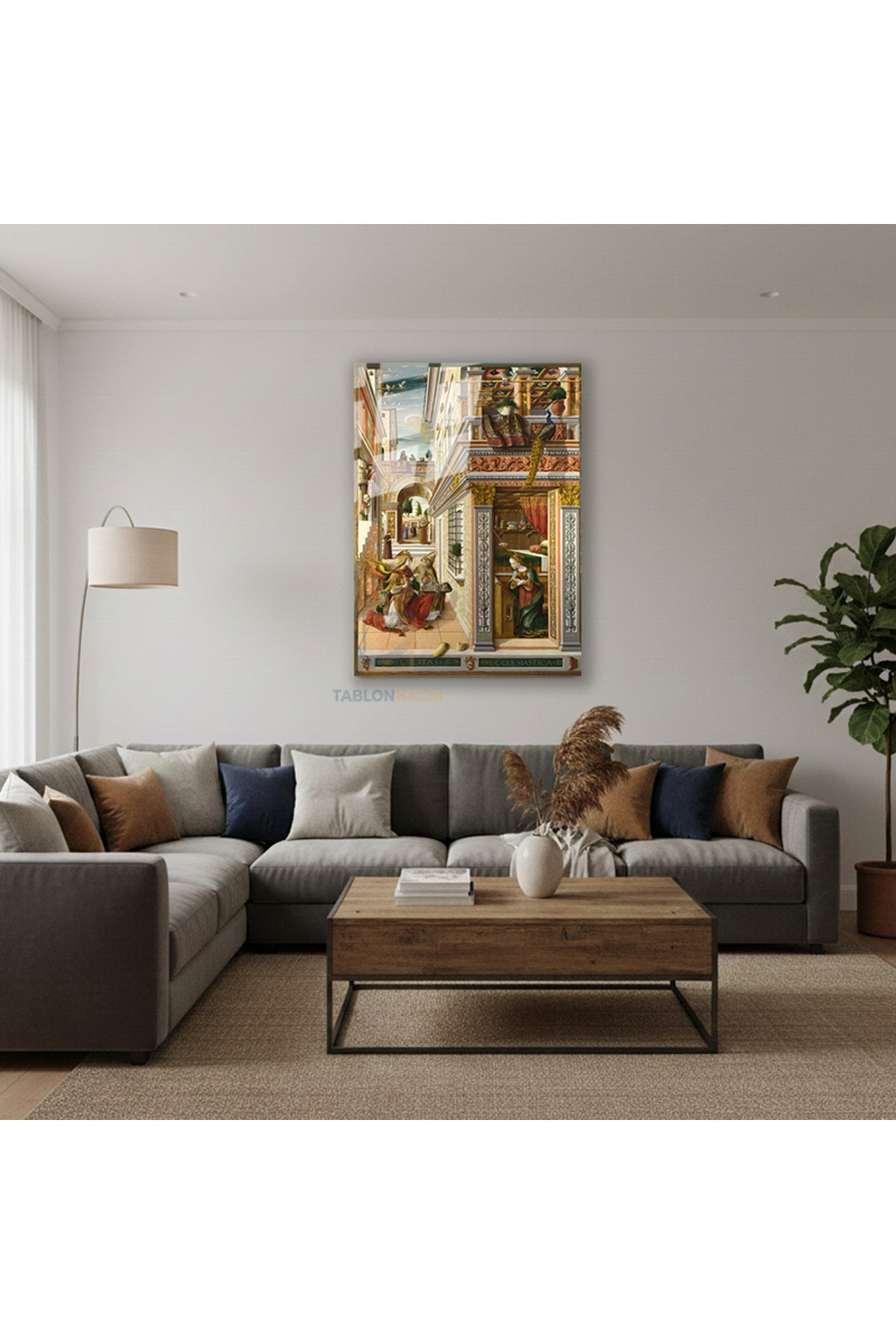 Dikey Cam Tablo Salon Duvar Tablosu Dikey Cam Antik Sehir Yeni Ev Hediyesi Ofis Tablosu