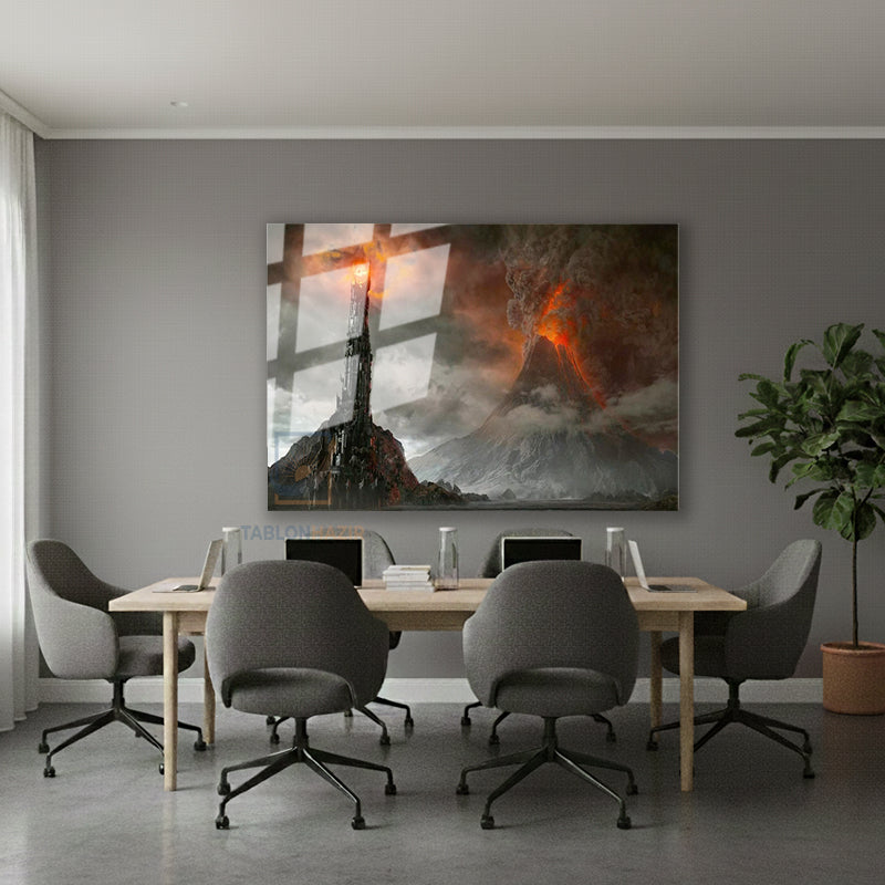 Yatay Cam Tablo Salon Duvar Tablosu The Lord Of The Rings Yeni Ev Hediyesi Ofis Tablosu