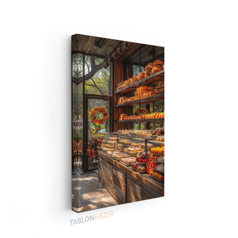 Dikey Kanvas Tablo Salon Duvar Tablosu Pastane Yeni Ev Hediyesi Ofis Tablosu