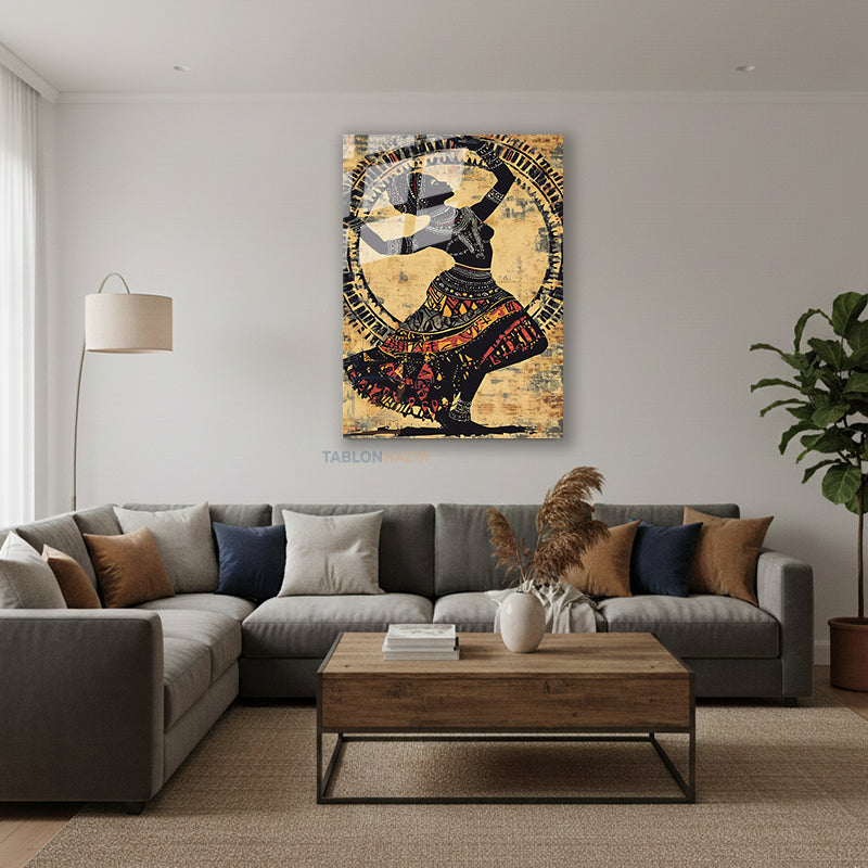 Dikey Cam Tablo Salon Duvar Tablosu Dikey Cam Afrikan Kadin Yeni Ev Hediyesi Ofis Tablosu