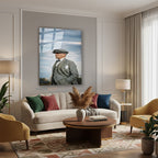 Dikey Cam Tablo Salon Duvar Tablosu Dikey Cam Atatürk 24 Yeni Ev Hediyesi Ofis Tablosu