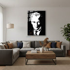 Dikey Cam Tablo Salon Duvar Tablosu Dikey Cam Cam Ata 003 Yeni Ev Hediyesi Ofis Tablosu