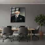 Dikey Cam Tablo Salon Duvar Tablosu Dikey Cam Cam Ata 009 Yeni Ev Hediyesi Ofis Tablosu