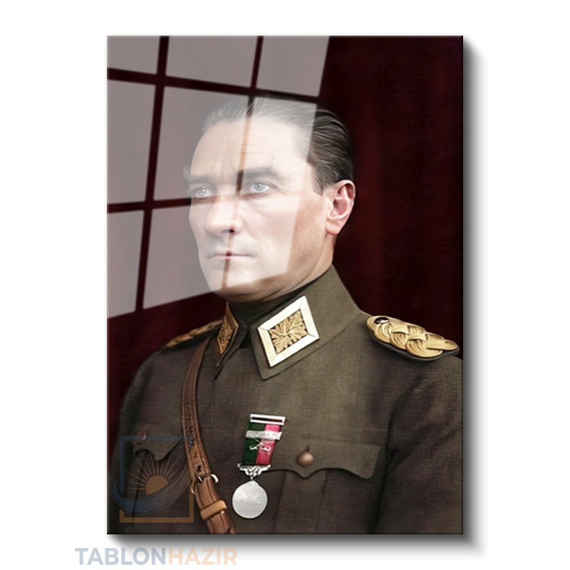 Dikey Kanvas Tablo Salon Duvar Tablosu Kanvas Atatürk 018 Yeni Ev Hediyesi Ofis Tablosu