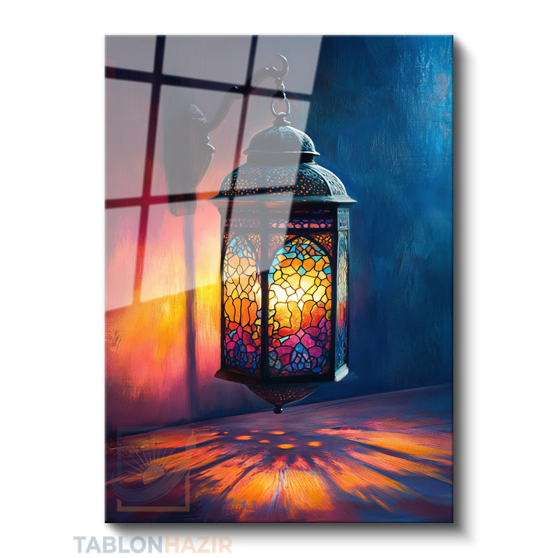 Dikey Cam Tablo Salon Duvar Tablosu Dikey Cam Gece Lambasi Yeni Ev Hediyesi Ofis Tablosu