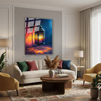 Dikey Cam Tablo Salon Duvar Tablosu Dikey Cam Gece Lambasi Yeni Ev Hediyesi Ofis Tablosu