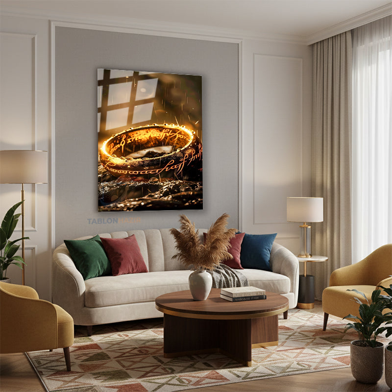 Dikey Cam Tablo Salon Duvar Tablosu Dikey Cam Hukum Yuzugu Yeni Ev Hediyesi Ofis Tablosu