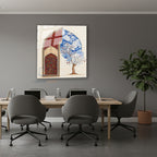 Dikey Cam Tablo Salon Duvar Tablosu Dikey Cam Islami Motifler Yeni Ev Hediyesi Ofis Tablosu