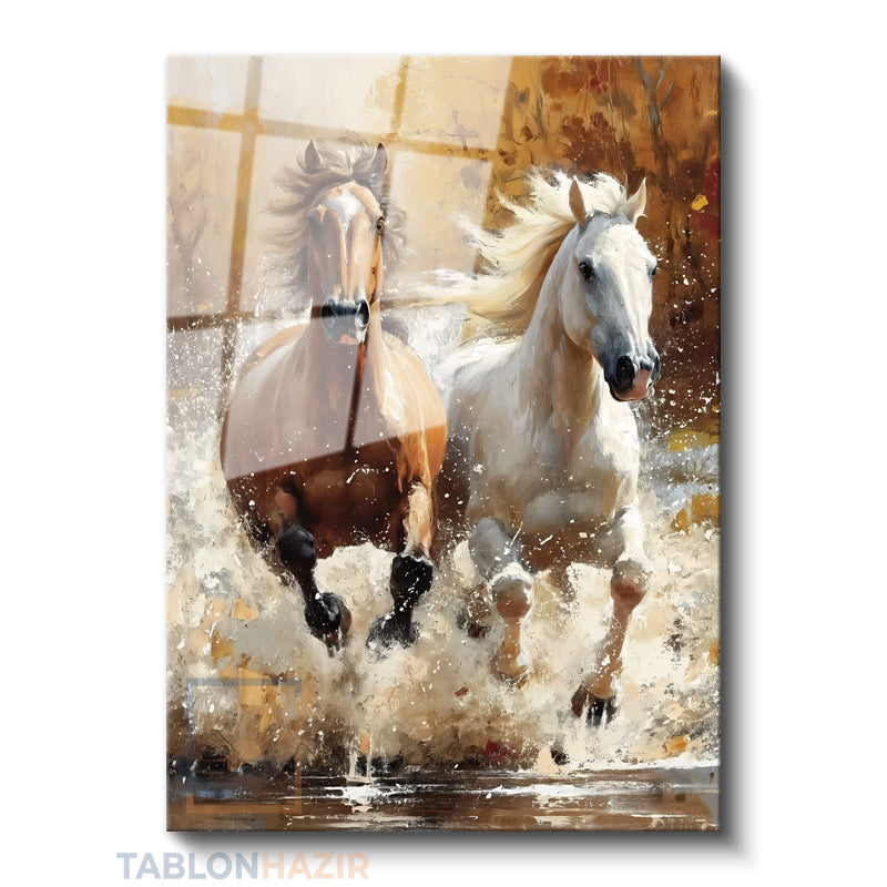 Dikey Cam Tablo Salon Duvar Tablosu Dikey Cam Kahverengi Beyaz Aylar Yeni Ev Hediyesi Ofis Tablosu