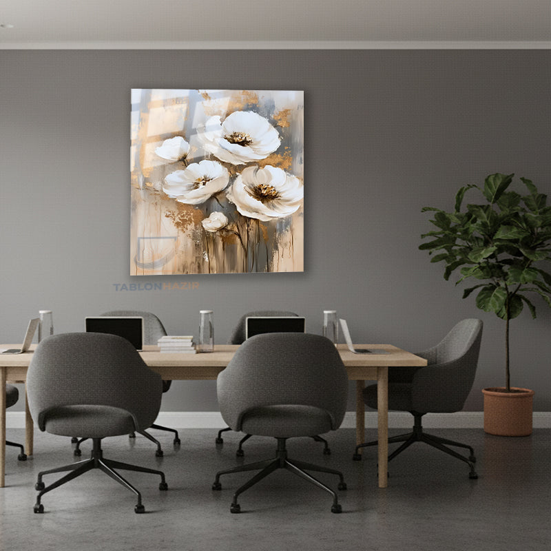 Dikey Cam Tablo Salon Duvar Tablosu Dikey Cam Klasik Cicek Yeni Ev Hediyesi Ofis Tablosu