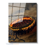 Dikey Cam Tablo Salon Duvar Tablosu Dikey Cam Lotr Yuzuk Yeni Ev Hediyesi Ofis Tablosu