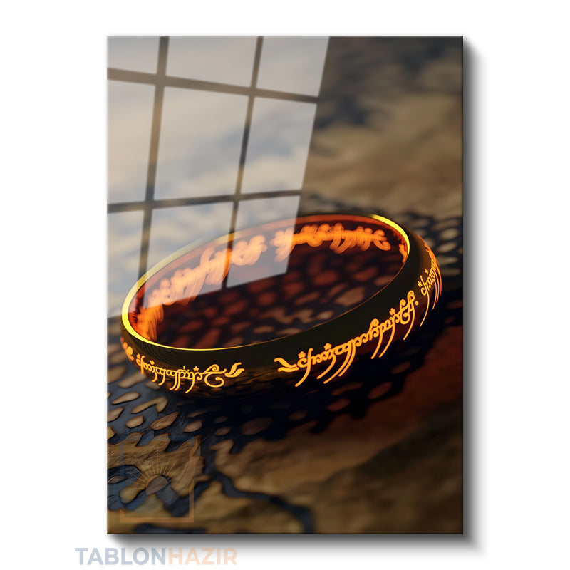 Dikey Cam Tablo Salon Duvar Tablosu Dikey Cam Lotr Yuzuk Yeni Ev Hediyesi Ofis Tablosu