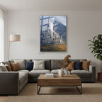 Dikey Cam Tablo Salon Duvar Tablosu Dikey Cam Minas Tirith Yeni Ev Hediyesi Ofis Tablosu