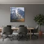 Dikey Cam Tablo Salon Duvar Tablosu Dikey Cam Minas Tirith Yeni Ev Hediyesi Ofis Tablosu