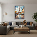 Dikey Cam Tablo Salon Duvar Tablosu Dikey Cam Paris Gorseli Yeni Ev Hediyesi Ofis Tablosu