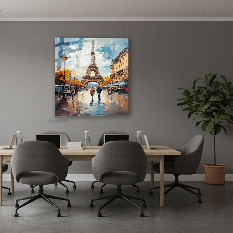 Dikey Cam Tablo Salon Duvar Tablosu Dikey Cam Paris Gorseli Yeni Ev Hediyesi Ofis Tablosu