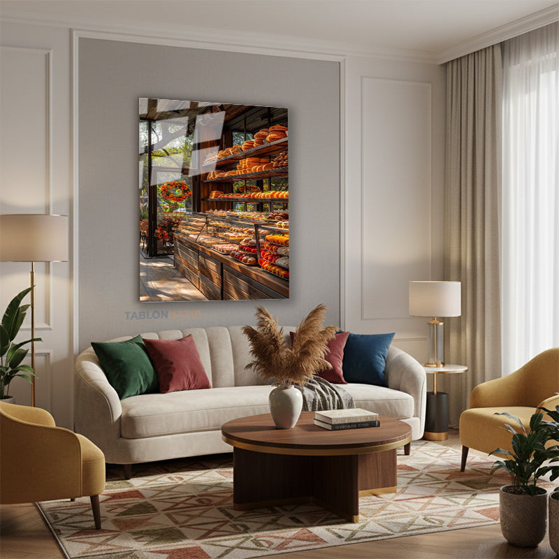 Dikey Cam Tablo Salon Duvar Tablosu Dikey Cam Pastane Yeni Ev Hediyesi Ofis Tablosu