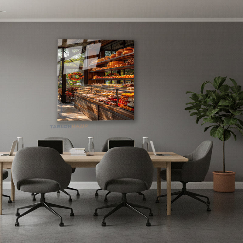 Dikey Cam Tablo Salon Duvar Tablosu Dikey Cam Pastane Yeni Ev Hediyesi Ofis Tablosu