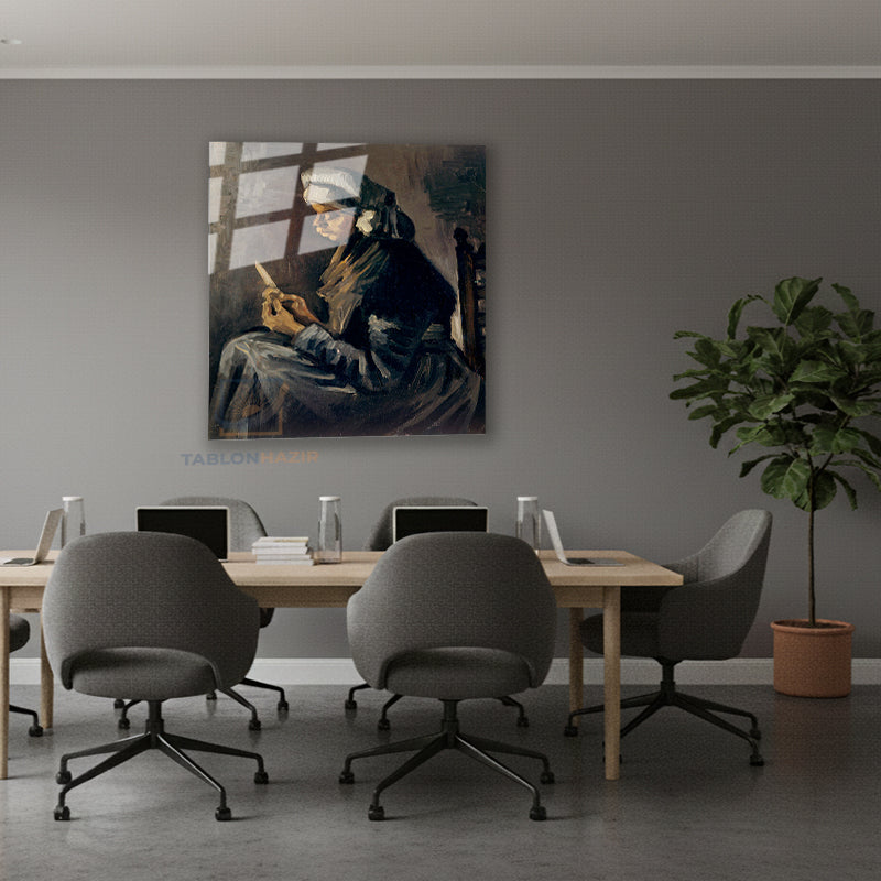 Dikey Cam Tablo Salon Duvar Tablosu Dikey Cam Vangogh 55 Yeni Ev Hediyesi Ofis Tablosu