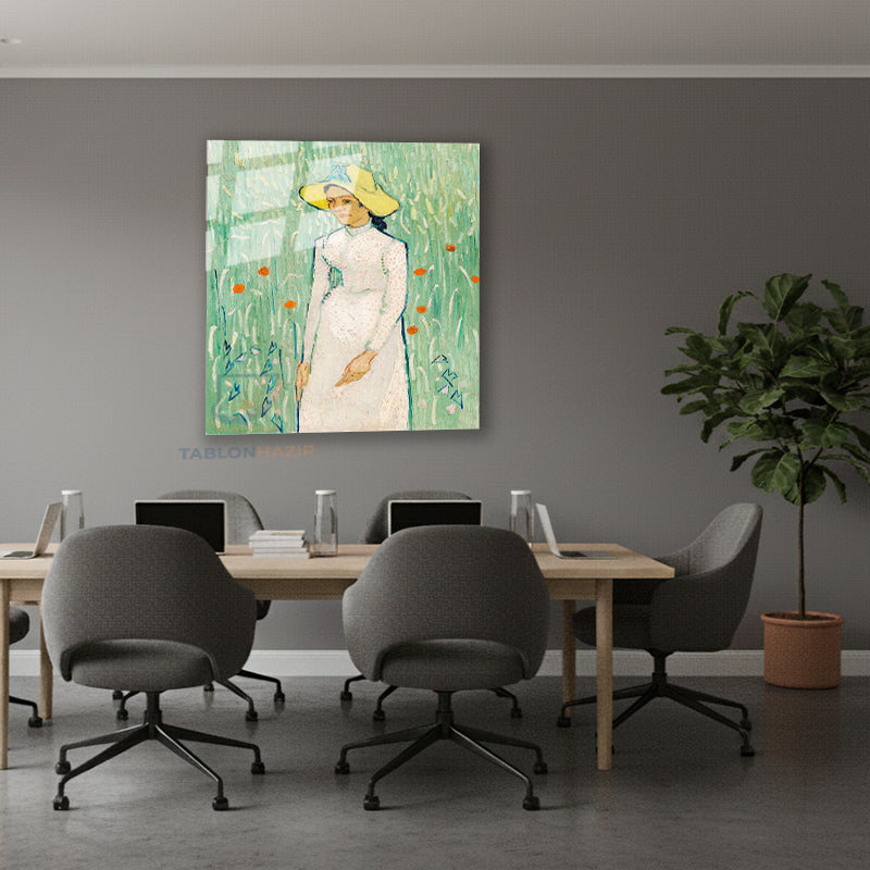 Dikey Cam Tablo Salon Duvar Tablosu Dikey Cam Vangogh 77 Yeni Ev Hediyesi Ofis Tablosu