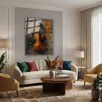 Dikey Cam Tablo Salon Duvar Tablosu Dikey Cam Violin 2 Yeni Ev Hediyesi Ofis Tablosu