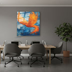 Dikey Cam Tablo Salon Duvar Tablosu Dikey Cam Yanan Anka Kusu Yeni Ev Hediyesi Ofis Tablosu