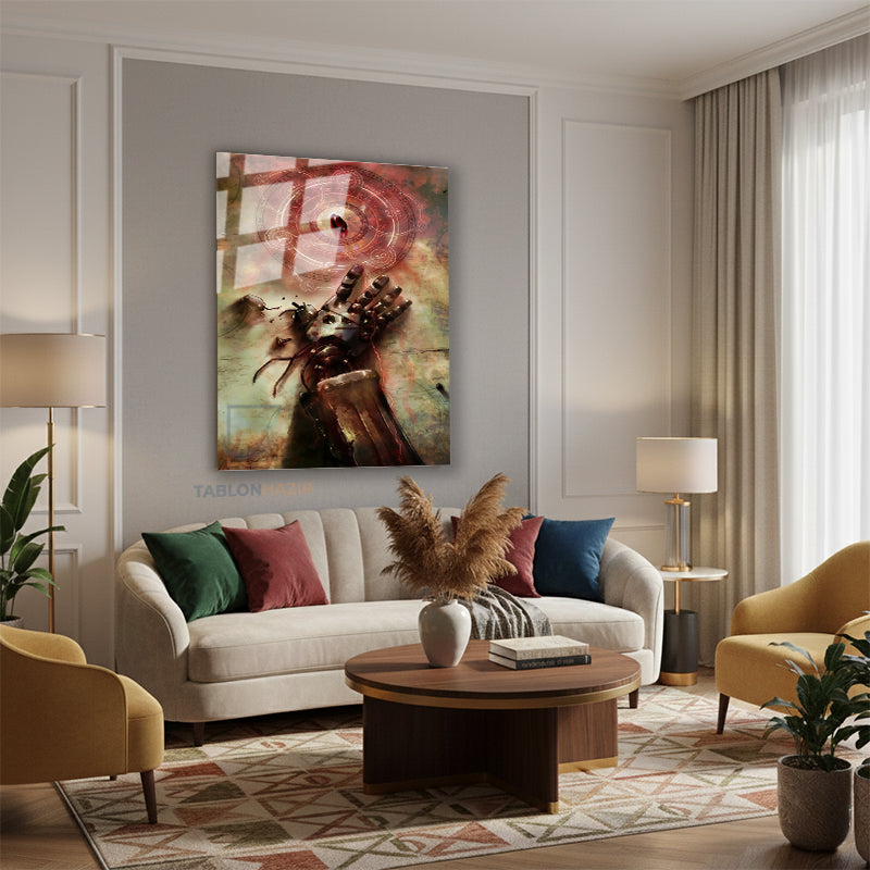 Dikey Cam Tablo Salon Duvar Tablosu Dikey Cam Fma Yeni Ev Hediyesi Ofis Tablosu