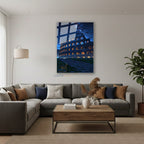 Dikey Cam Tablo Salon Duvar Tablosu Dikey Cam Gece Roma Yeni Ev Hediyesi Ofis Tablosu