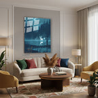 Dikey Cam Tablo Salon Duvar Tablosu Dikey Cam Harry Yeni Ev Hediyesi Ofis Tablosu