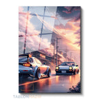 Dikey Cam Tablo Salon Duvar Tablosu Dikey Cam Japansupra Yeni Ev Hediyesi Ofis Tablosu