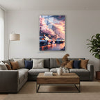 Dikey Cam Tablo Salon Duvar Tablosu Dikey Cam Japansupra Yeni Ev Hediyesi Ofis Tablosu