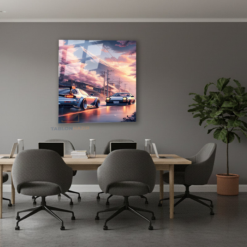 Dikey Cam Tablo Salon Duvar Tablosu Dikey Cam Japansupra Yeni Ev Hediyesi Ofis Tablosu