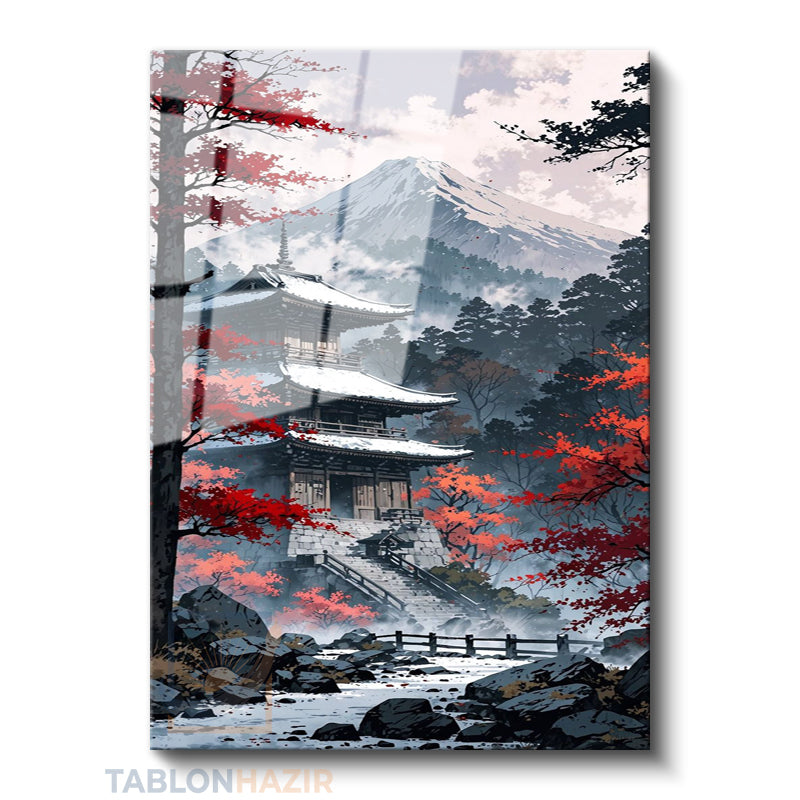 Dikey Cam Tablo Salon Duvar Tablosu Dikey Cam Karli Japonya Yeni Ev Hediyesi Ofis Tablosu