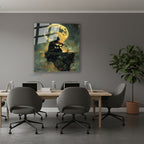 Dikey Cam Tablo Salon Duvar Tablosu Dikey Cam Kemancıay Yeni Ev Hediyesi Ofis Tablosu