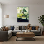 Dikey Cam Tablo Salon Duvar Tablosu Dikey Cam Lotr 1 Shire Yeni Ev Hediyesi Ofis Tablosu