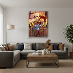 Dikey Cam Tablo Salon Duvar Tablosu Dikey Cam Lotr Balrog Yeni Ev Hediyesi Ofis Tablosu