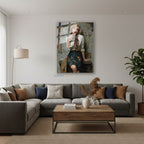 Dikey Cam Tablo Salon Duvar Tablosu Dikey Cam Mariliyn1 Yeni Ev Hediyesi Ofis Tablosu