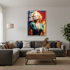 Dikey Cam Tablo Salon Duvar Tablosu Dikey Cam Mariliyn13 Yeni Ev Hediyesi Ofis Tablosu