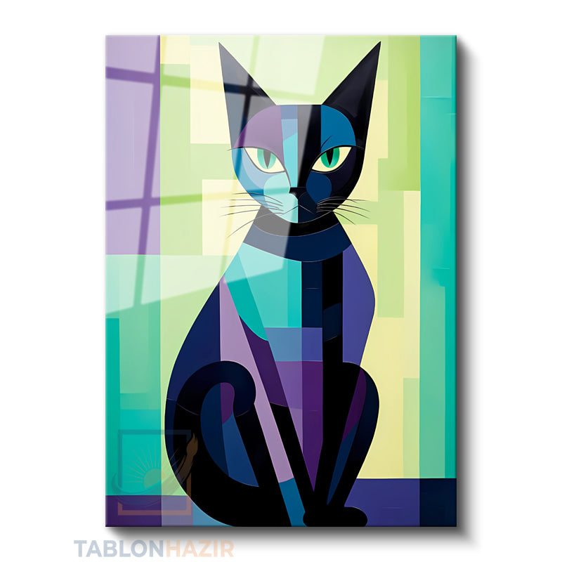 Dikey Cam Tablo Salon Duvar Tablosu Dikey Cam Mozaikedi Yeni Ev Hediyesi Ofis Tablosu