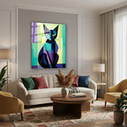 Dikey Cam Tablo Salon Duvar Tablosu Dikey Cam Mozaikedi Yeni Ev Hediyesi Ofis Tablosu