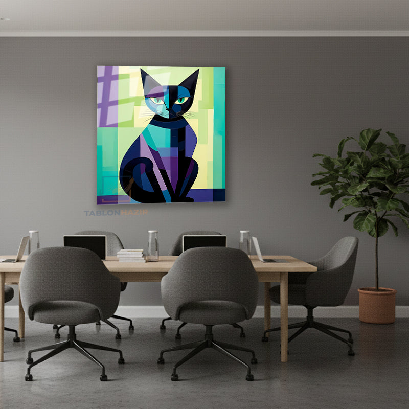 Dikey Cam Tablo Salon Duvar Tablosu Dikey Cam Mozaikedi Yeni Ev Hediyesi Ofis Tablosu