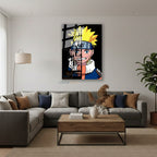 Dikey Cam Tablo Salon Duvar Tablosu Dikey Cam Naruto1 Yeni Ev Hediyesi Ofis Tablosu