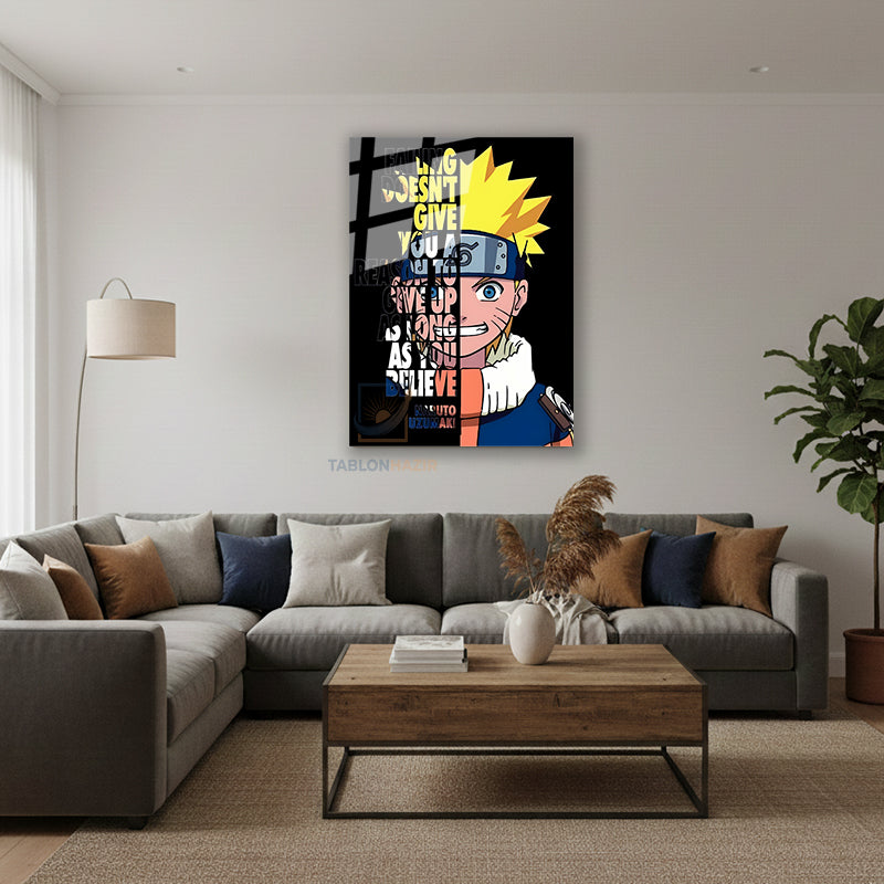 Dikey Cam Tablo Salon Duvar Tablosu Dikey Cam Naruto1 Yeni Ev Hediyesi Ofis Tablosu