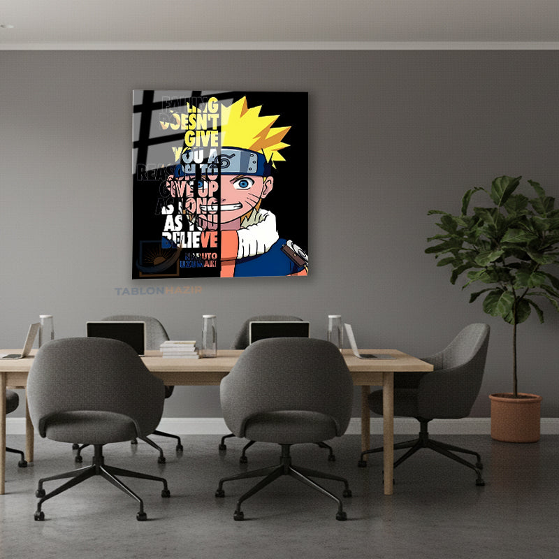 Dikey Cam Tablo Salon Duvar Tablosu Dikey Cam Naruto1 Yeni Ev Hediyesi Ofis Tablosu