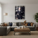 Dikey Cam Tablo Salon Duvar Tablosu Dikey Cam Renkli Klasik Ataturk Yeni Ev Hediyesi Ofis Tablosu