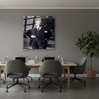 Dikey Cam Tablo Salon Duvar Tablosu Dikey Cam Renkli Klasik Ataturk Yeni Ev Hediyesi Ofis Tablosu