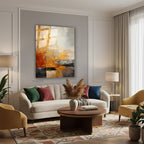 Dikey Cam Tablo Salon Duvar Tablosu Dikey Cam Soyut 0014 Yeni Ev Hediyesi Ofis Tablosu